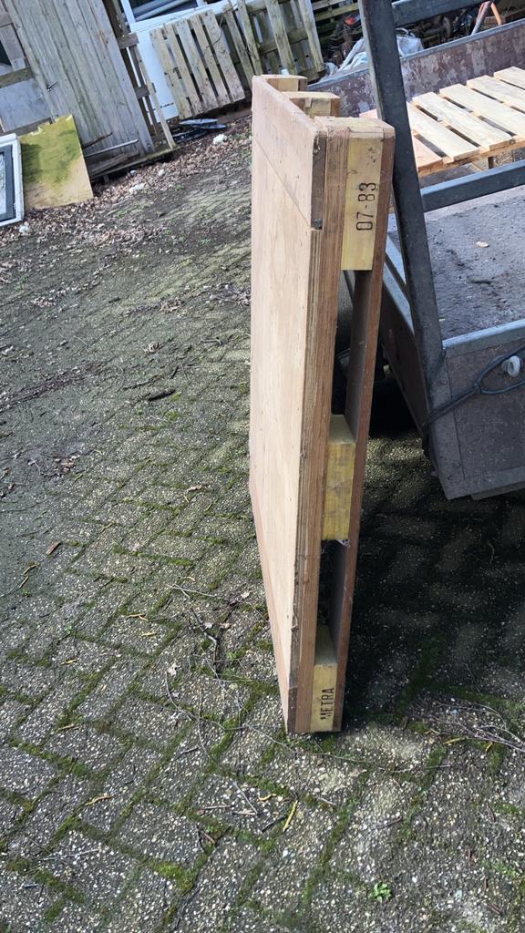 Houten Pallets Dicht 100x120 - Ideaal voor Voortent/Camping, Caravans en Kamperen, Ophalen of Verzenden, Gebruikt