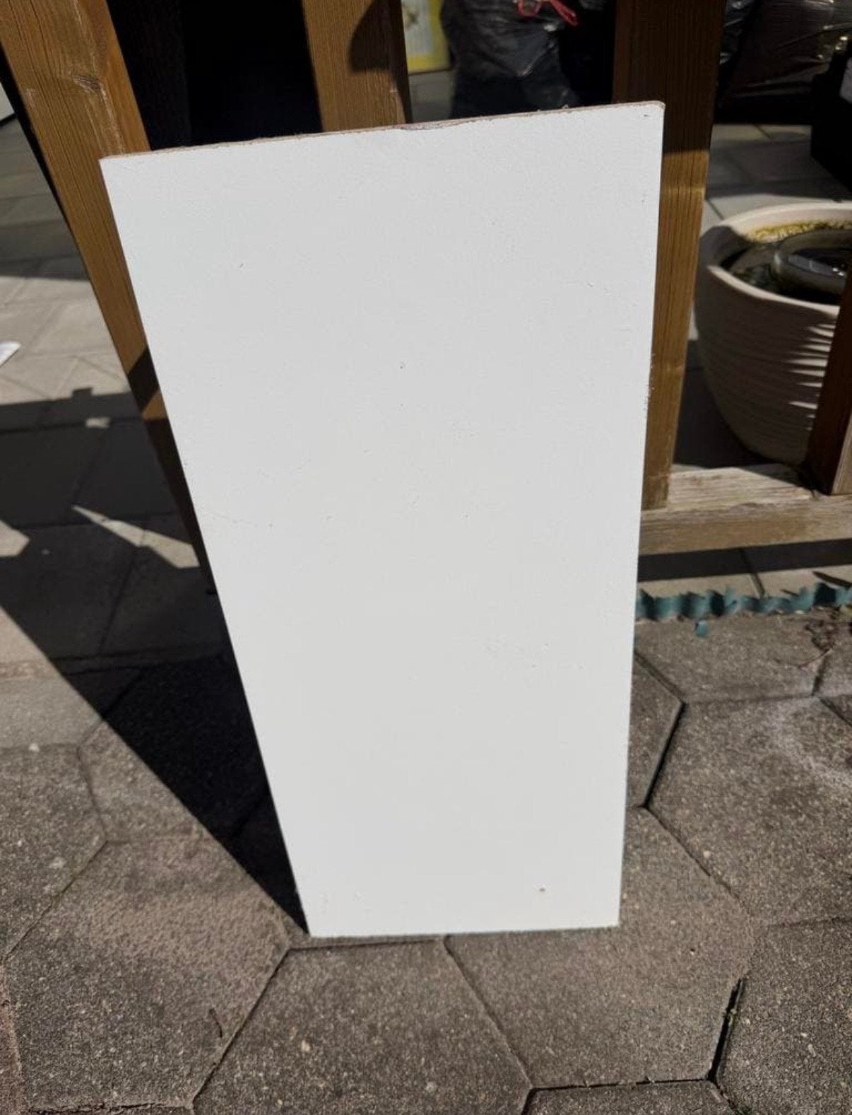 Witte plank met beugels, Ophalen, Gebruikt