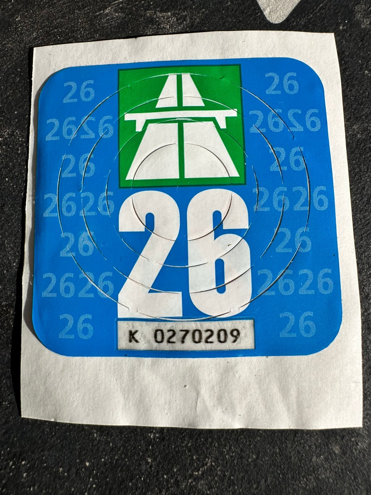 Autovignet voor Zwitserland, Eén persoon