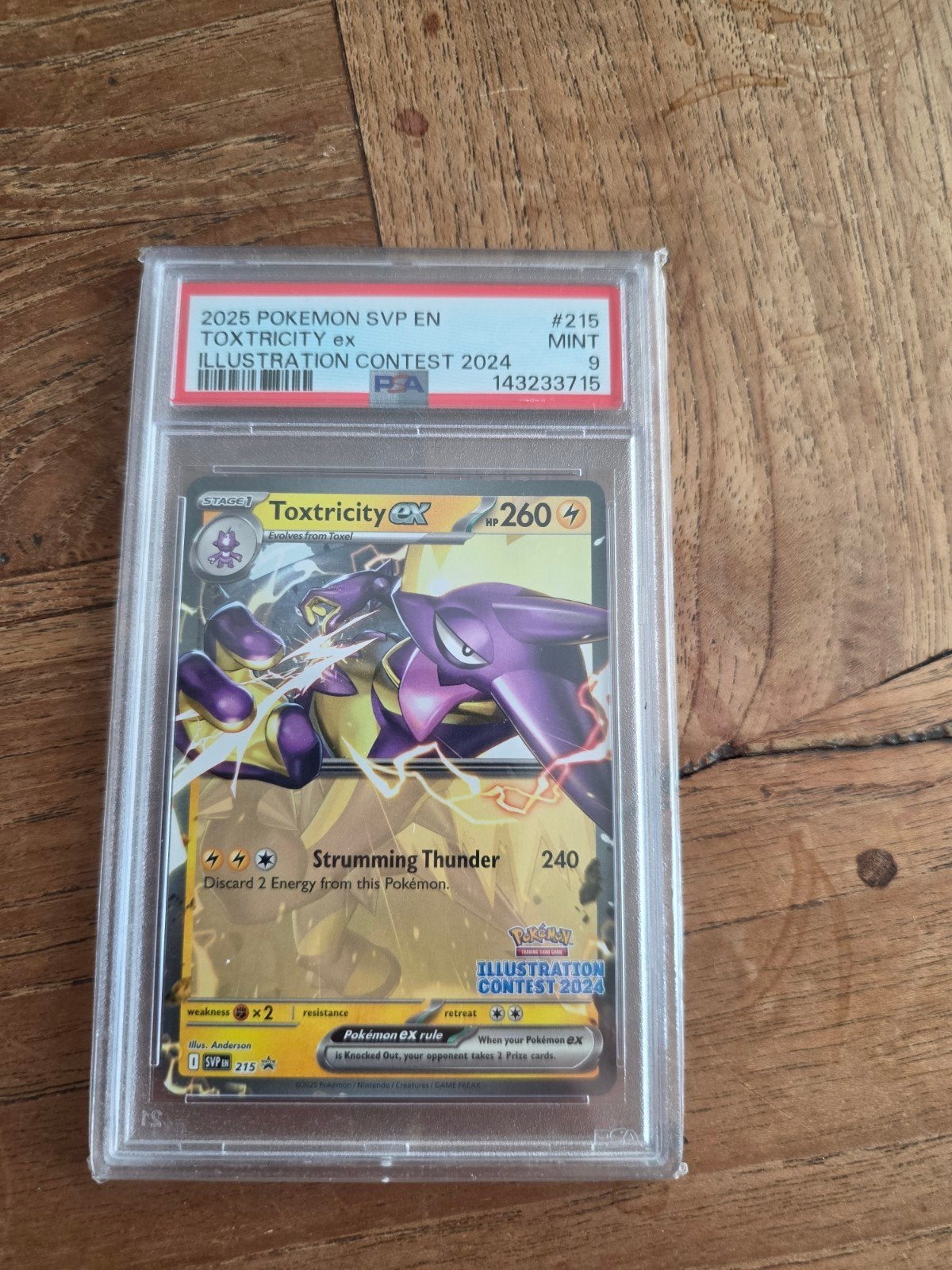 toxtricity ex psa9 illustratie contest 2024 pokemon kaart, Ophalen of Verzenden, Zo goed als nieuw