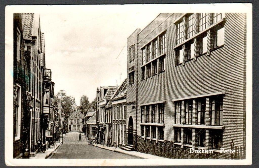 Oude Ansicht - Dokkum - Fetze - Frl., Ophalen of Verzenden, 1940 tot 1960, Gelopen, Friesland