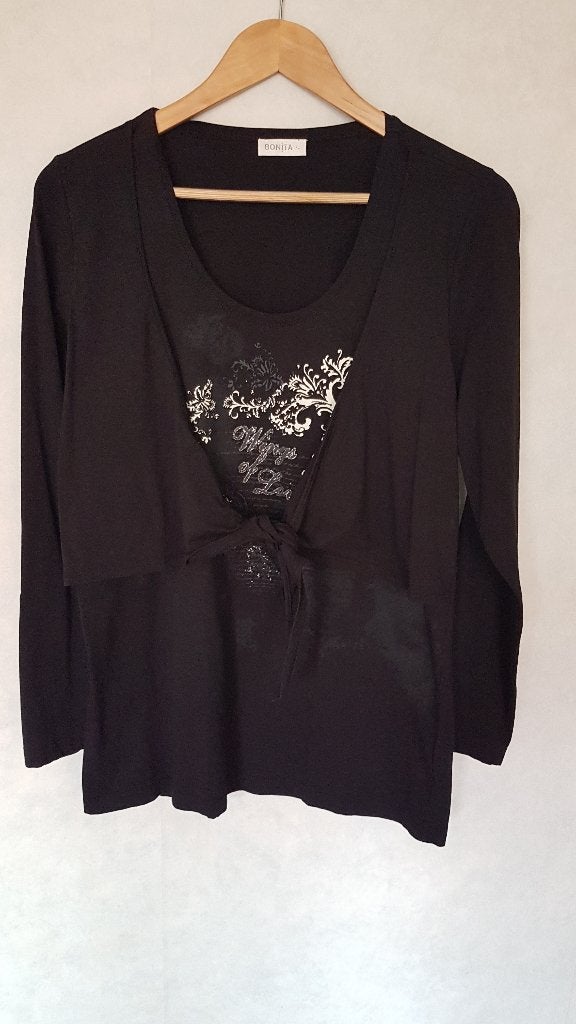 Zwart 2 in 1 shirt maat XL Bonita, Kleding | Dames, T-shirts, Zwart, Maat 46/48 (XL) of groter, Bonita, Ophalen of Verzenden