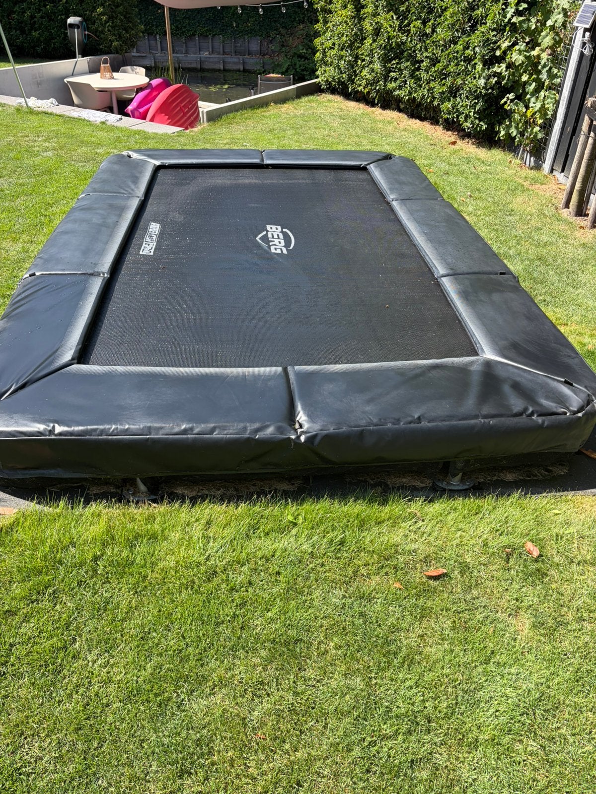 BERG Champion ultim pro InGround trampoline 330 x 220 cm, Ophalen, Zo goed als nieuw