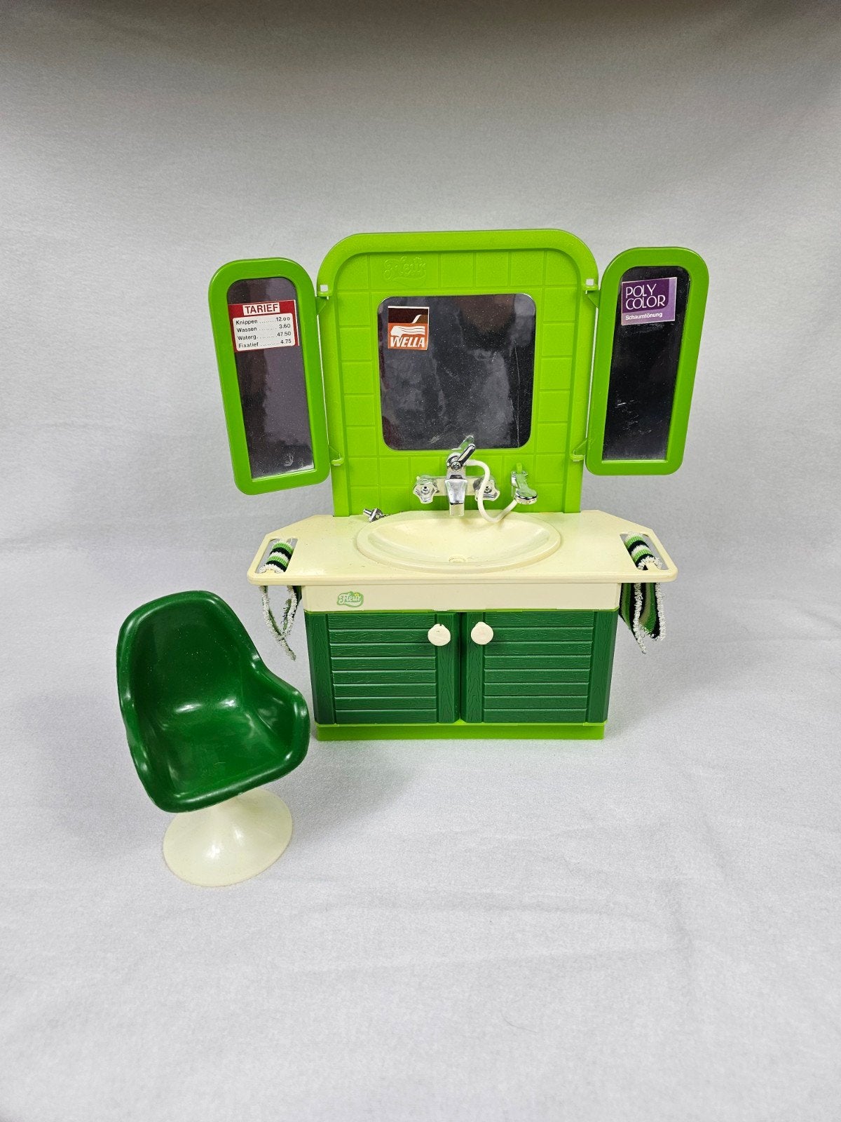 Vintage Fleur Barbie Pop Wasbak met stoel - Jaren '70, Ophalen of Verzenden, Gebruikt, Barbie