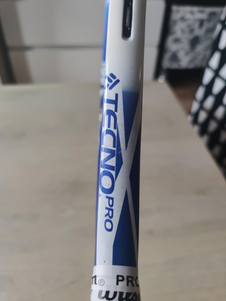 Tecno Pro tennisracket - Blauw/Wit L1, Sport en Fitness, Tennis, Overige merken, Gebruikt, L1, Ophalen of Verzenden