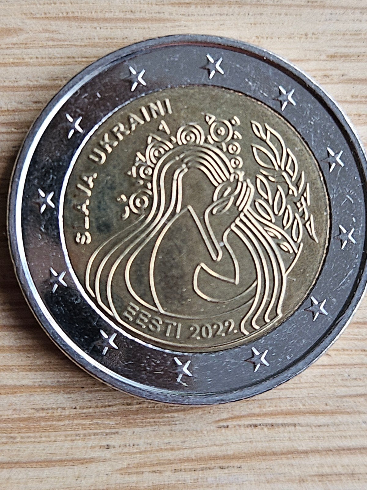 2 Euro munt Estland 2022 "Slava Ukraini", Ophalen of Verzenden, Estland, 2 euro, Losse munt