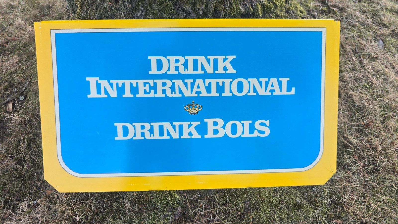 Vintage BOLS Reclamebord - Drink International, Ophalen of Verzenden, Gebruikt, Reclamebord