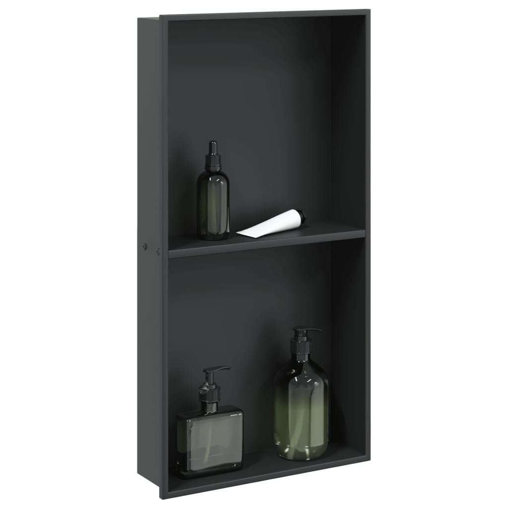 Douchenis nis 32x62x9 cm RVS zwart matzwart GRATIS BEZORGD!, Verzenden, Nieuw, Nvt, Douche-accessoire