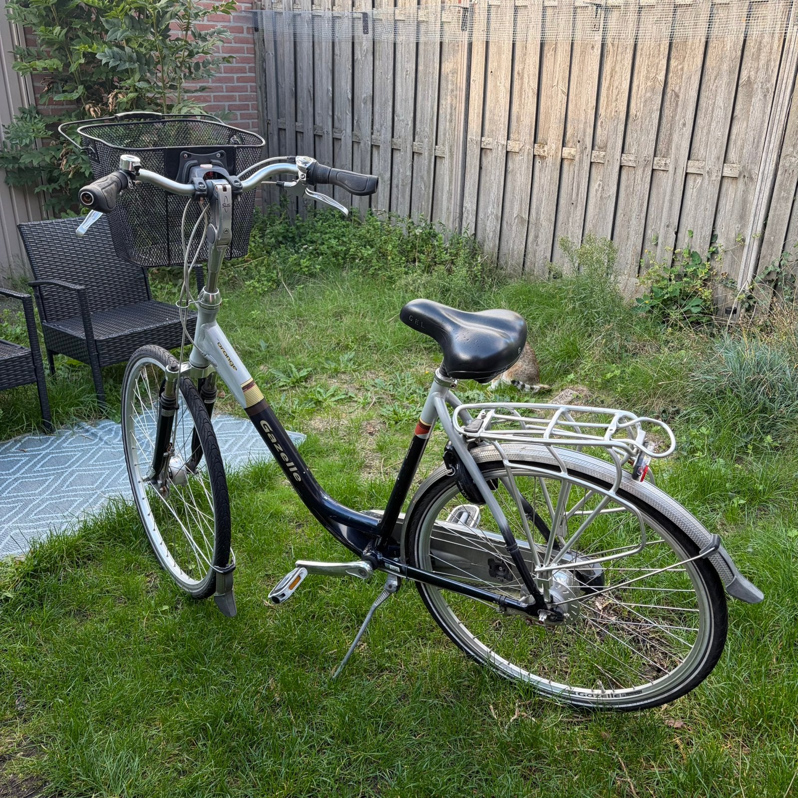 Gazelle dames fiets, Ophalen, Gebruikt, Velgrem, Mandje