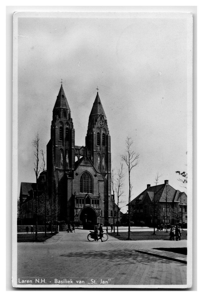 Laren, Basiliek van "St. Jan", Verzenden, 1940 tot 1960, Gelopen, Noord-Holland
