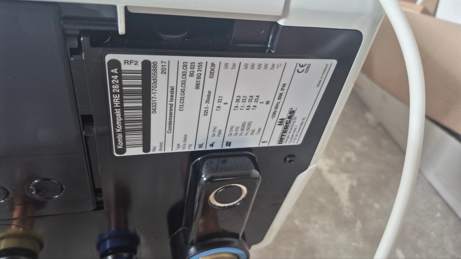 Intergas cv ketel, Ophalen, Minder dan 60 cm, Cv-ketel of Combi-ketel, 30 tot 80 cm