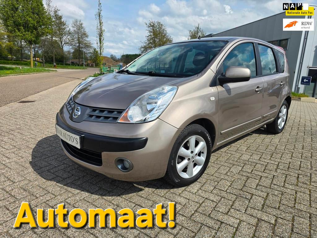 Nissan Note 1.6 Acenta Automaat! AIRCO, Gebruikt, 750 kg, 4 cilinders, Bruin