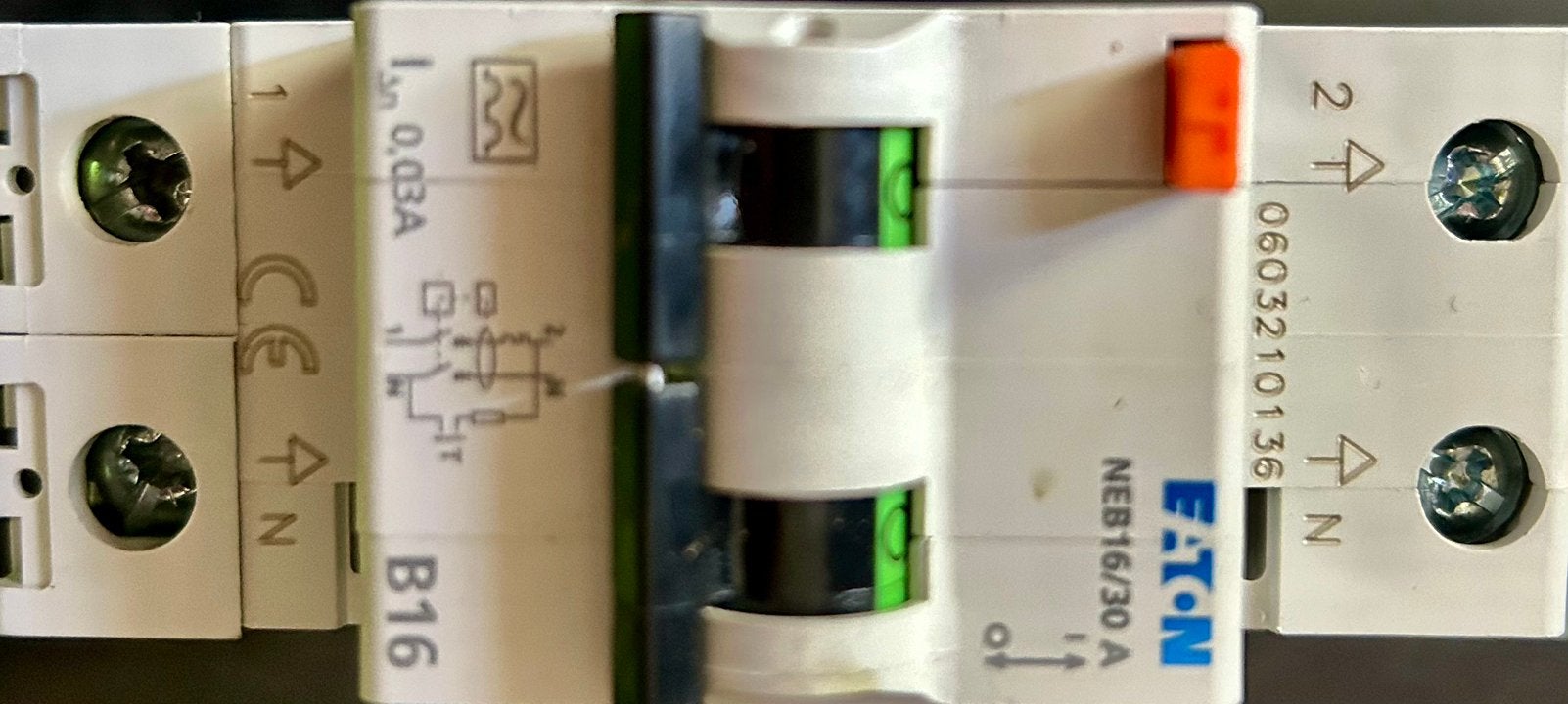 Eaton installatie automaat b16 0,03A, Ophalen of Verzenden, Zo goed als nieuw