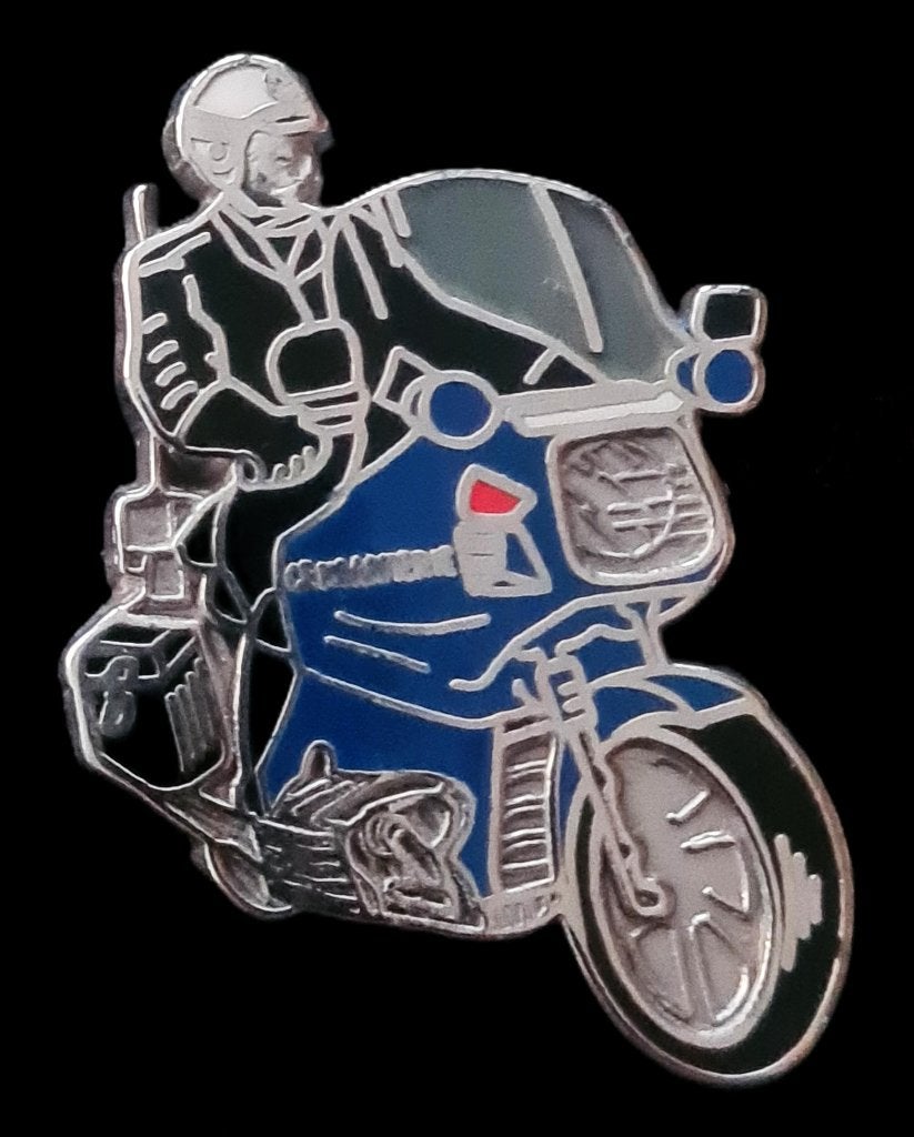 Motoragent Gendarmerie Frankrijk pin, Verzenden, Nieuw, Transport, Speldje of Pin