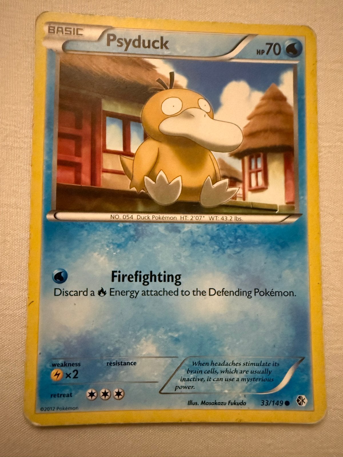 Pokémon Kaart Psyduck (BCR 33) Boundaries Crossed, Verzenden, Gebruikt, Losse kaart