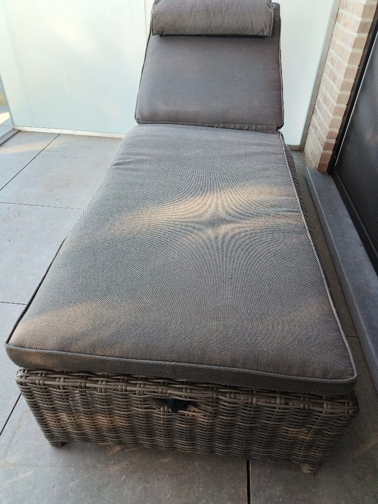 Wicker ligbed, Ophalen, Gebruikt, Wicker, Verstelbaar