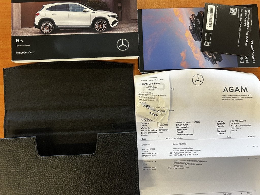 Mercedes-Benz EQA 350 4MATIC Luxury Line 67 kWh 100% Elektri, Auto's, Mercedes-Benz, Automaat, Zwart, Met garantie (alle), Blauw