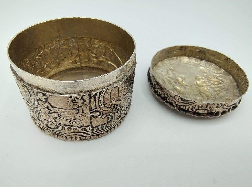 Zilveren doosje, B. Neresheimer & Sohne, Hanau, 1891, Verzenden, Zilver