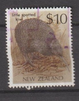 Nieuw Zeeland thema Vogels hoge waarde gestempeld Kiwi, Verzenden, Gestempeld