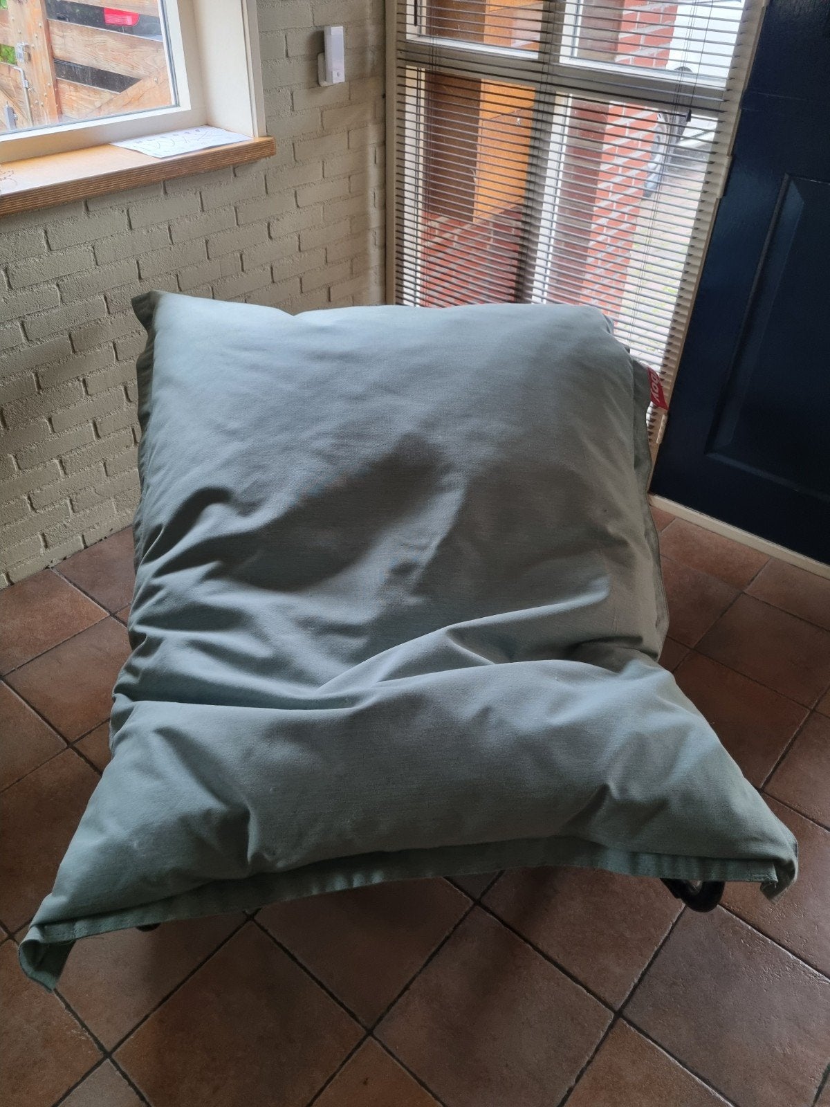 Fatboy ligzak met frame, Ophalen, Gebruikt, Groen, Zitzakstoel