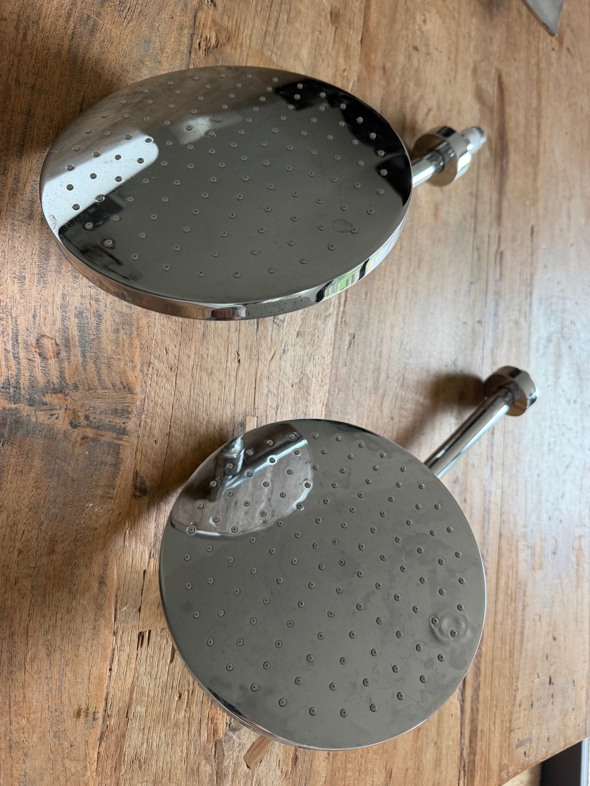 2x massieve douchekoppen chroom, Ophalen of Verzenden, Zo goed als nieuw, Chroom, Douche