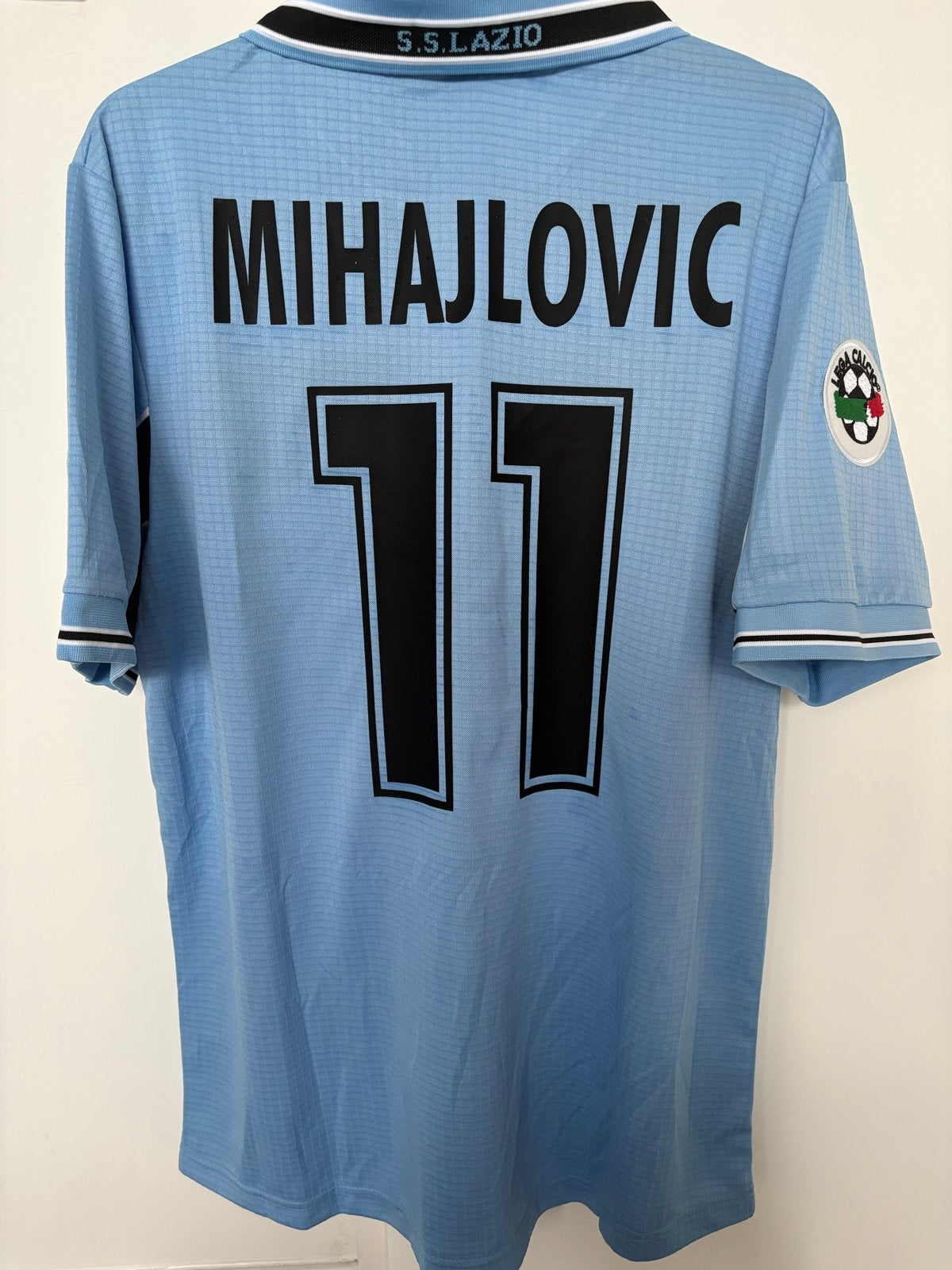 Retro Lazio Mihajlovic Puma voetbalshirt Maat Large vintage, Maat 52/54 (L), Blauw, Nieuw, Ophalen of Verzenden