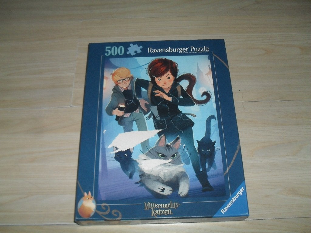 Mitternachts Katzen puzzle 500 stukjes nieuw, Ophalen, 500 t/m 1500 stukjes, Nieuw, Legpuzzel
