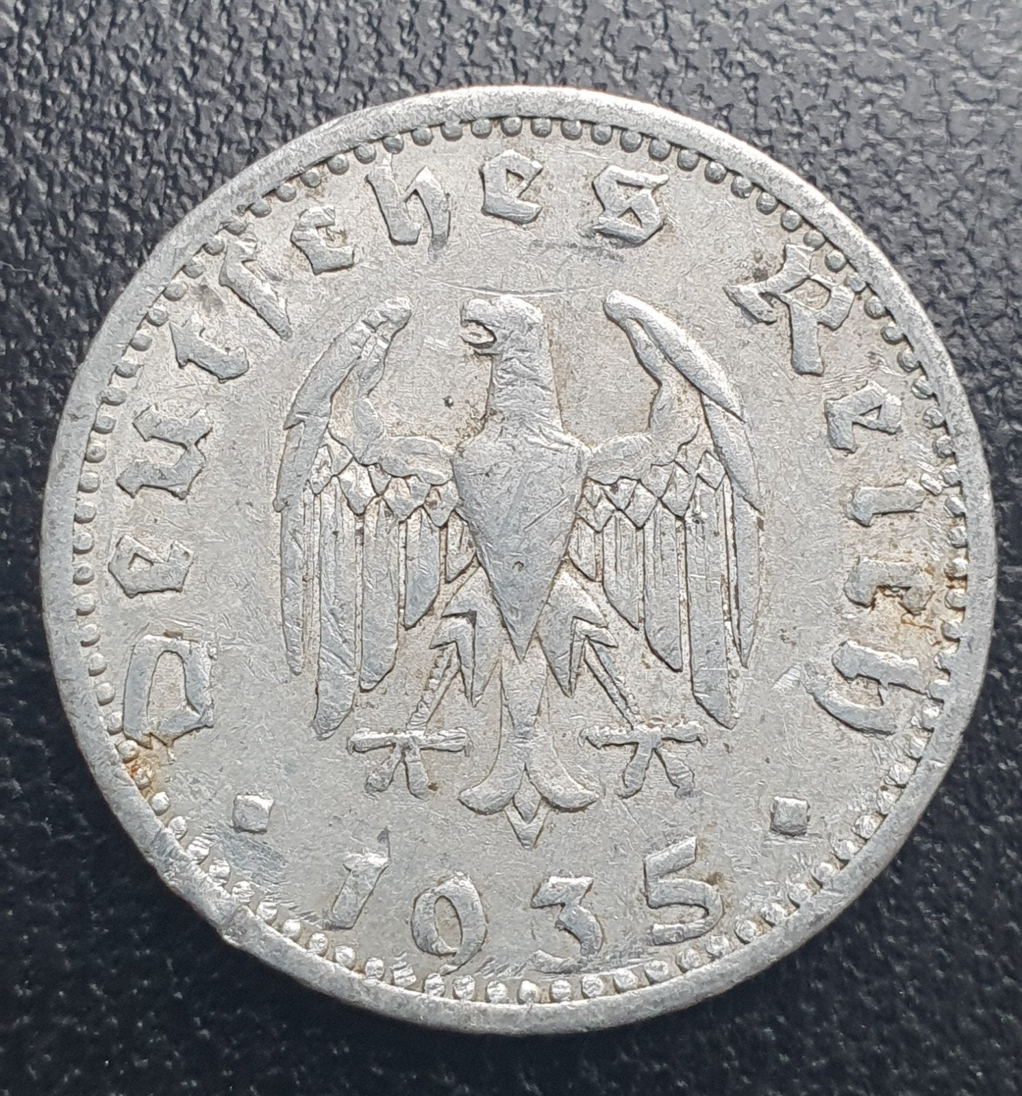 Nazi Duitsland 50 reichspfennig munt uit 1935 Derde Rijk, Ophalen of Verzenden, Duitsland