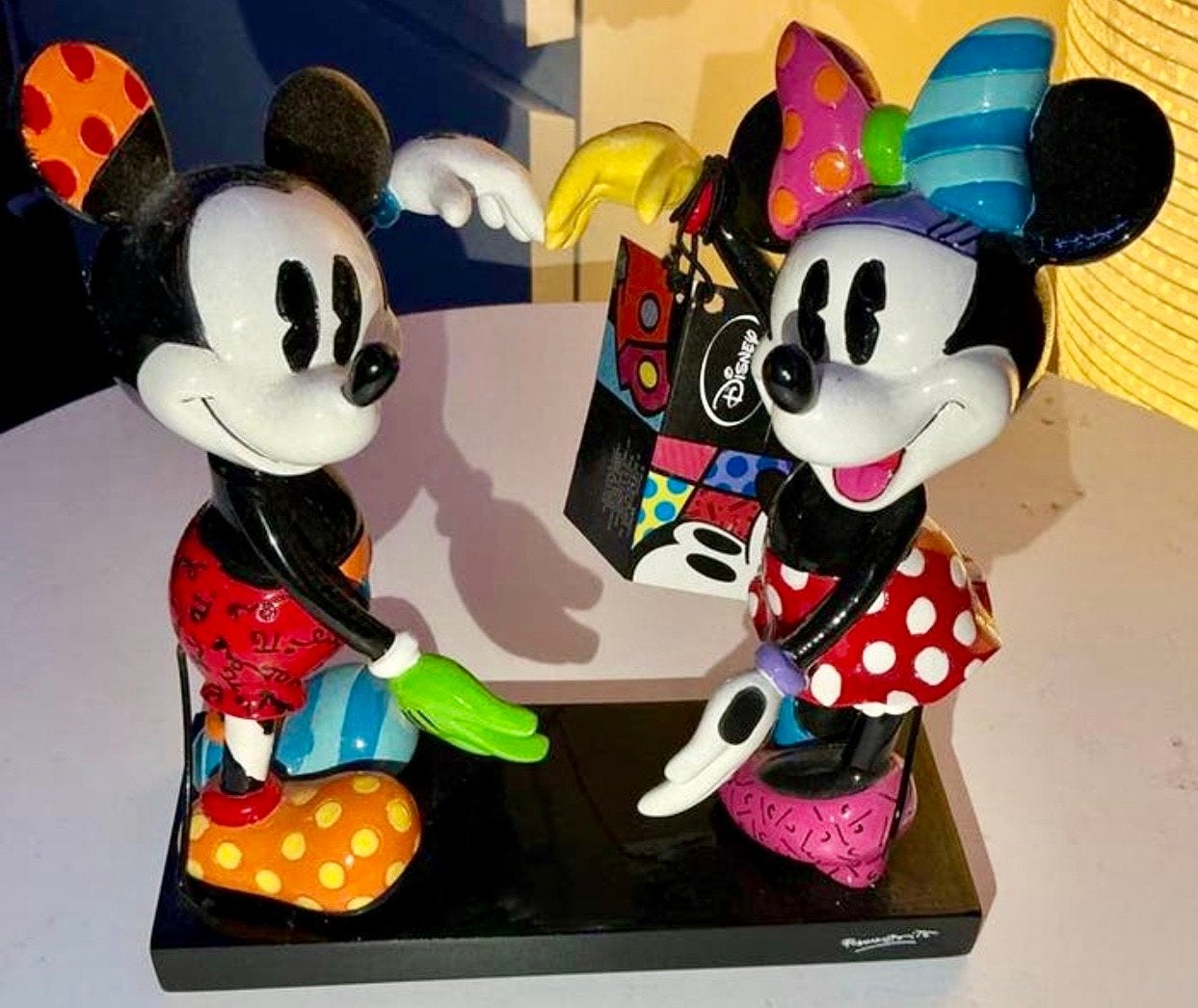 Disney Britto Mickey & Minnie Mouse Beeldje, Verzamelen, Disney, Ophalen of Verzenden, Mickey Mouse, Zo goed als nieuw, Beeldje of Figuurtje
