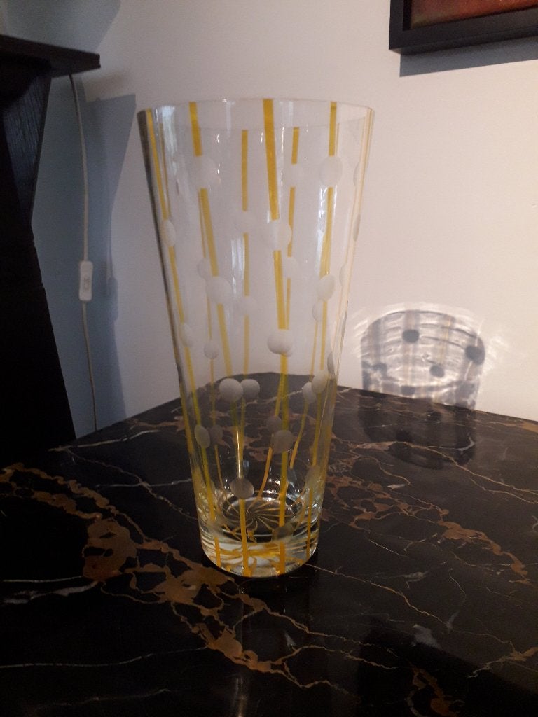 PRACHTIGE VINTAGE VAAS in PERFECTE STAAT hoogte 25 cm, Ophalen of Verzenden