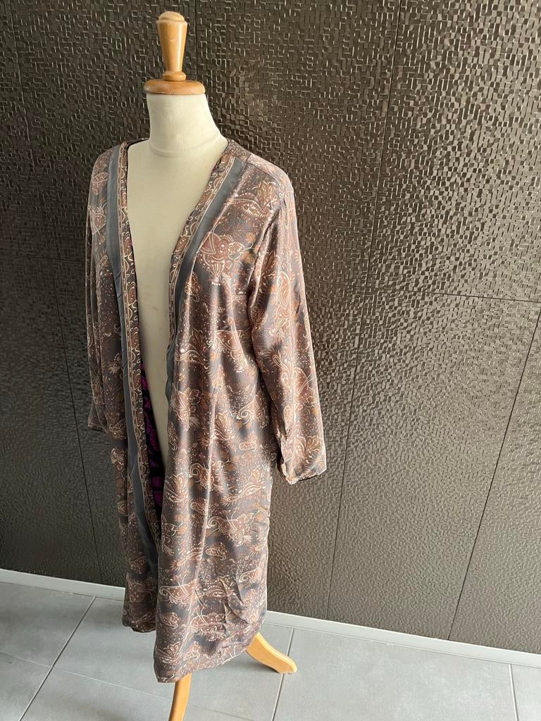 Zijden Kimono Maat 42-44 - 100% Zijde, Ophalen of Verzenden, Zo goed als nieuw