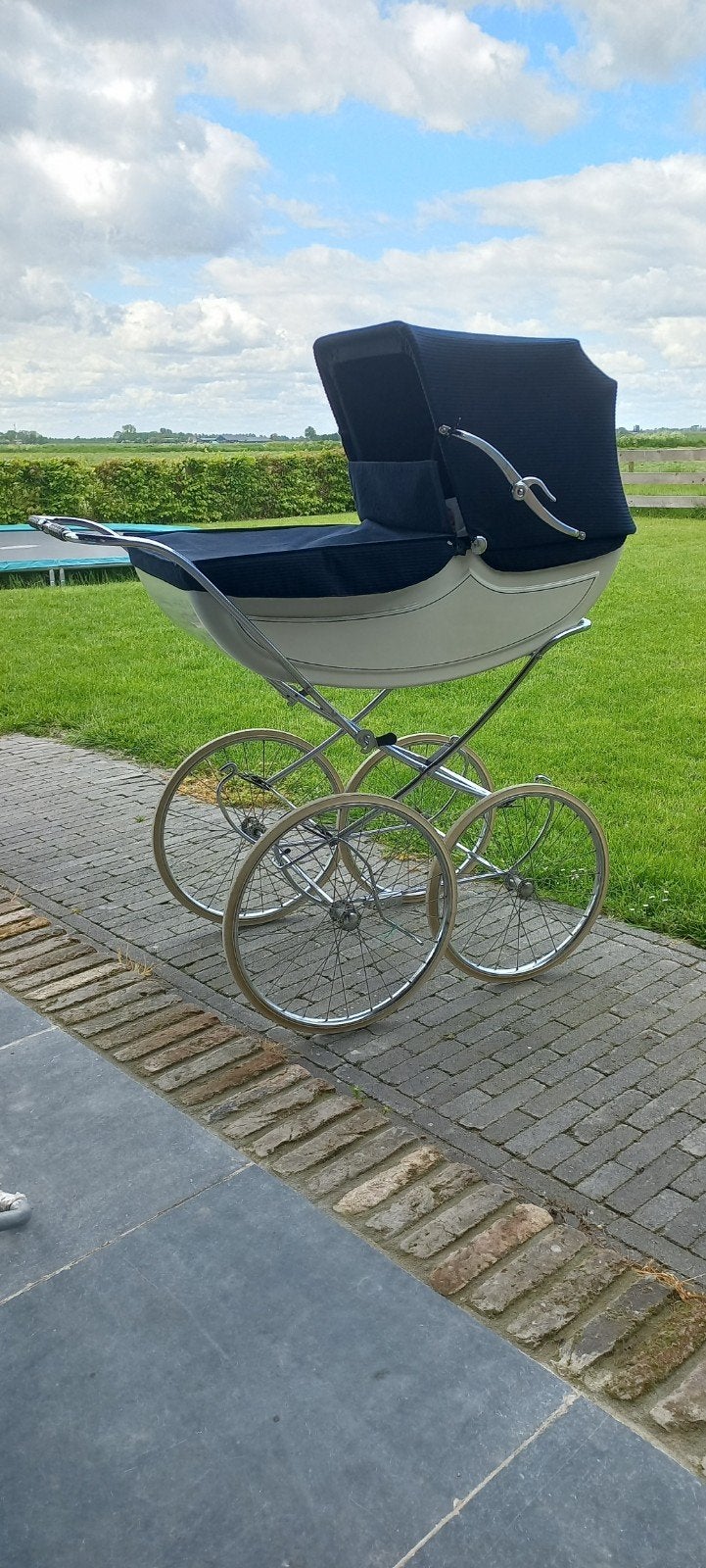Ouderwetse kinderwagen met blauwe kap, Ophalen, Gebruikt, Kinderwagen, Overige merken