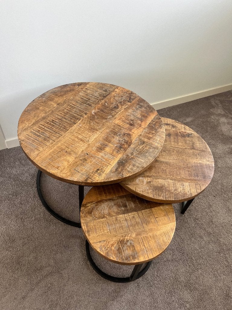 Salontafels, Ophalen, Gebruikt, 50 tot 100 cm, Rond
