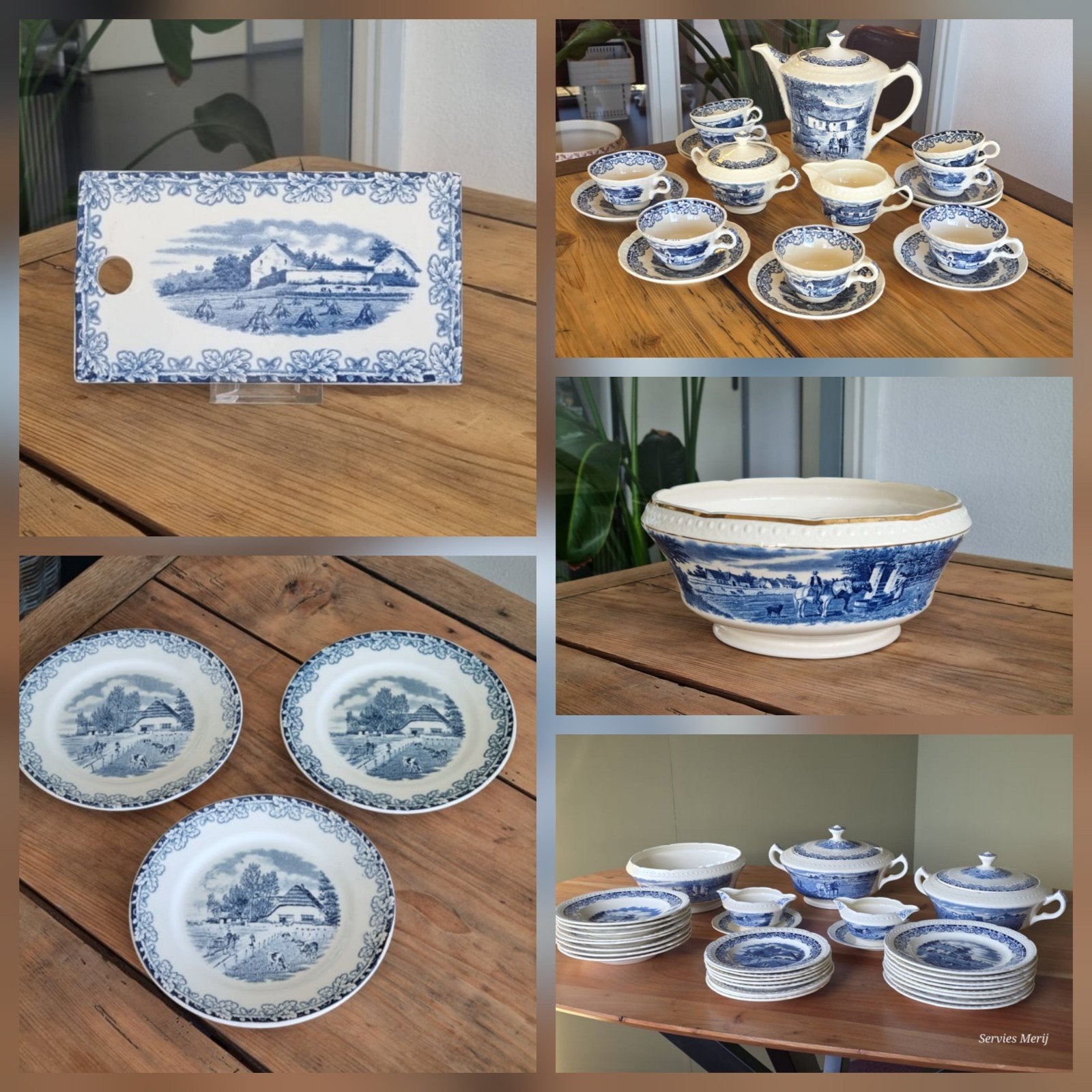 Boerenhoeve blauw Societe Ceramique, Verzenden