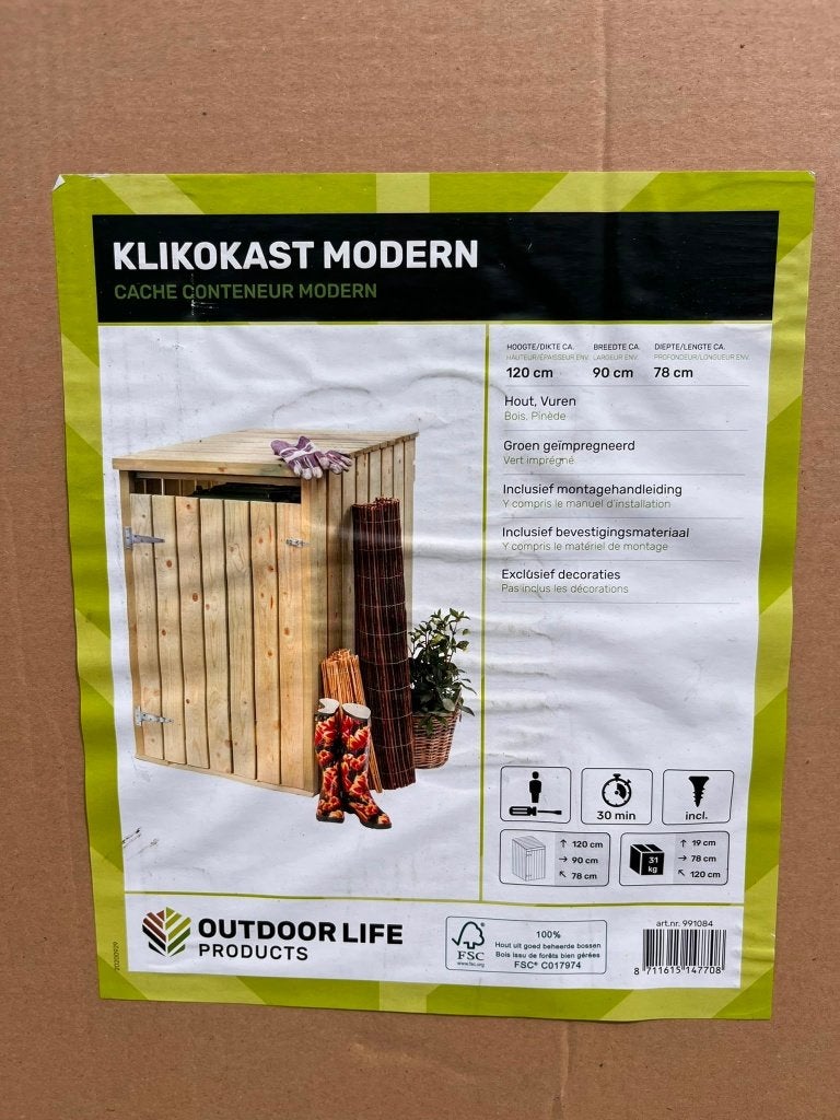 Outdoor Life Products Klikokast 2 stuks, Ophalen, Nieuw, Hout, Containerberging
