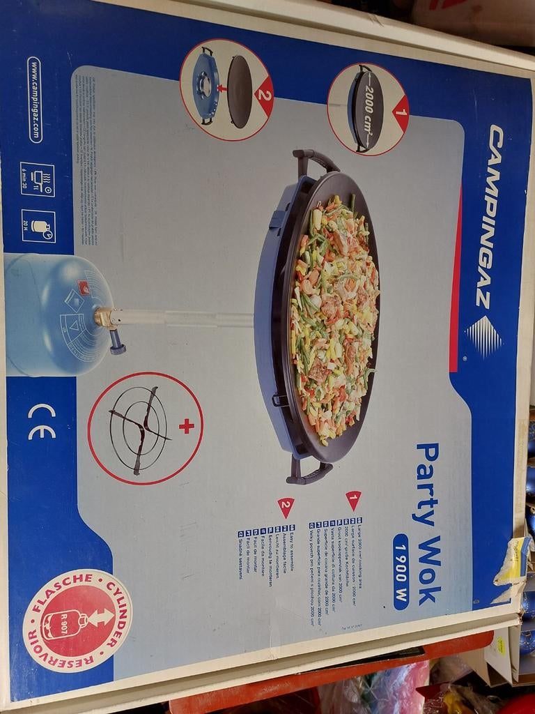 Campinggaz party wok 1900 nieuw in doos, Ophalen, Nieuw, Overige materialen, Wok