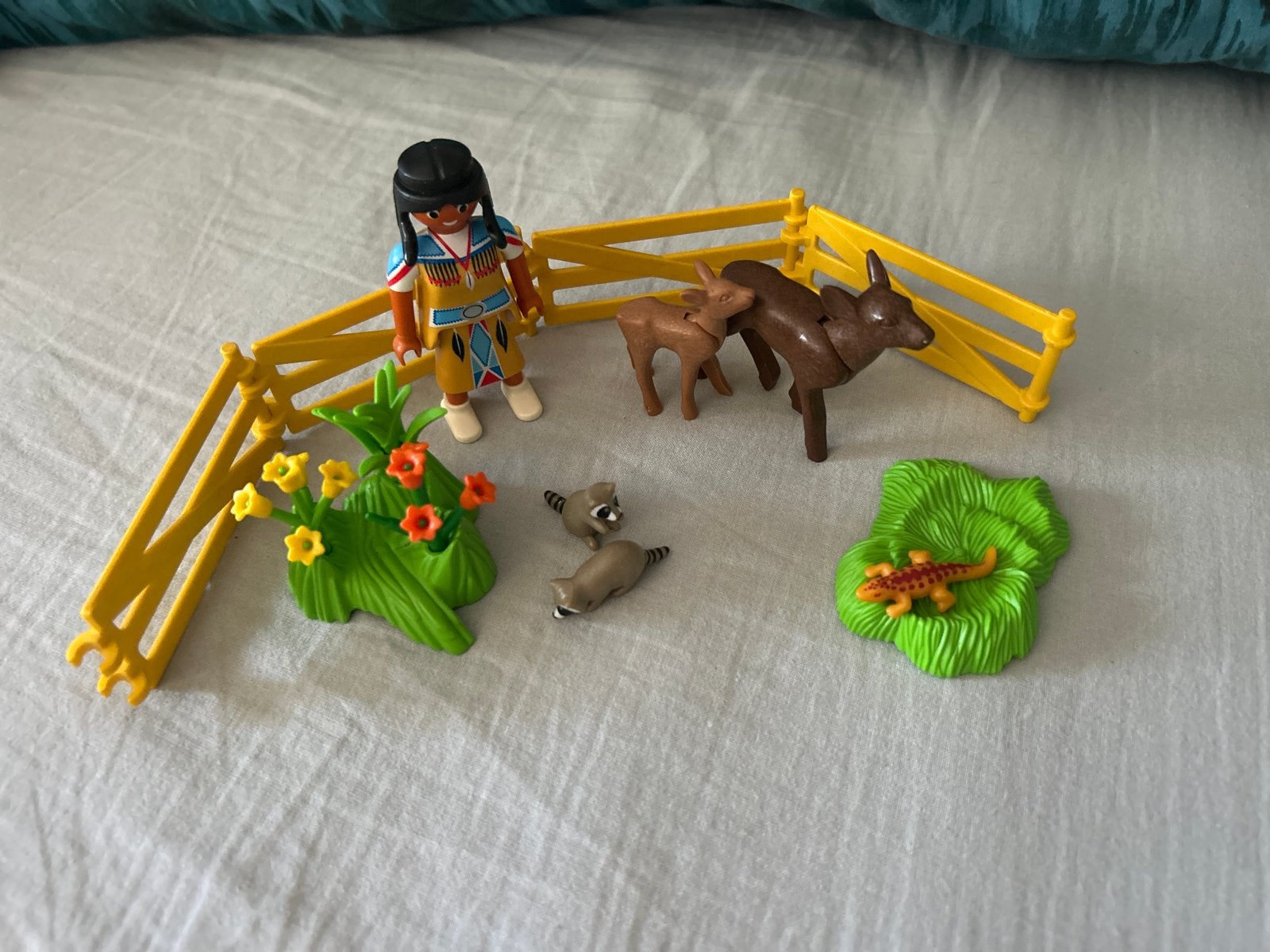 Playmobil Indianen set met dieren en hek, Ophalen of Verzenden, Gebruikt, Jongen of Meisje