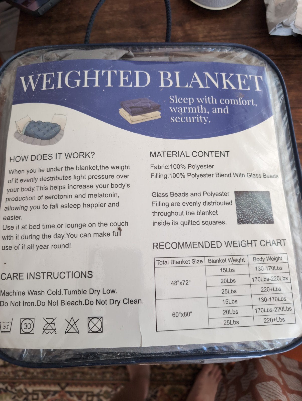 Verzwaard deken - Weighted Blanket - Grijs - 15Lbs, Eenpersoons, Nieuw, Ophalen of Verzenden, Deken of Dekbed