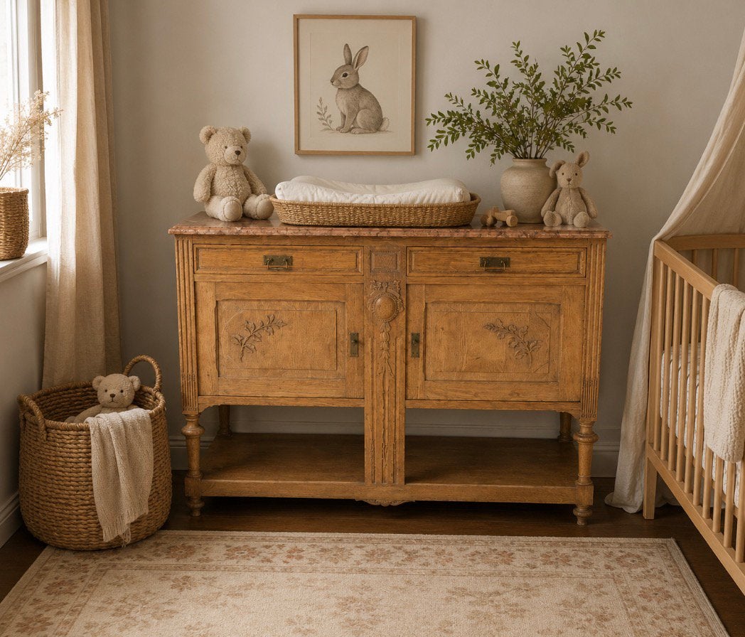 Uniek Antiek Commode | Marmeren Blad | Brocante, Kinderen en Baby's, Kinderkamer | Commodes en Kasten, Ophalen, Gebruikt, 50 tot 70 cm