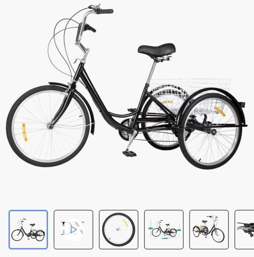 Nieuwe driewieler fiets met 26-inch wielen, Fietsen en Brommers, Fietsen | Driewielfietsen, Ophalen of Verzenden, Zo goed als nieuw