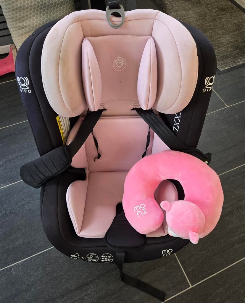Cangaroo Serengeti Pink Isofix 360 Autostoel 0-36 kg, Verstelbare rugleuning, Gebruikt, Isofix, Ophalen