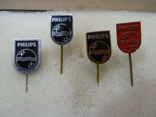 Vintage Philips Speldjes - Set van 4, Ophalen of Verzenden, Gebruikt, Merk, Speldje of Pin