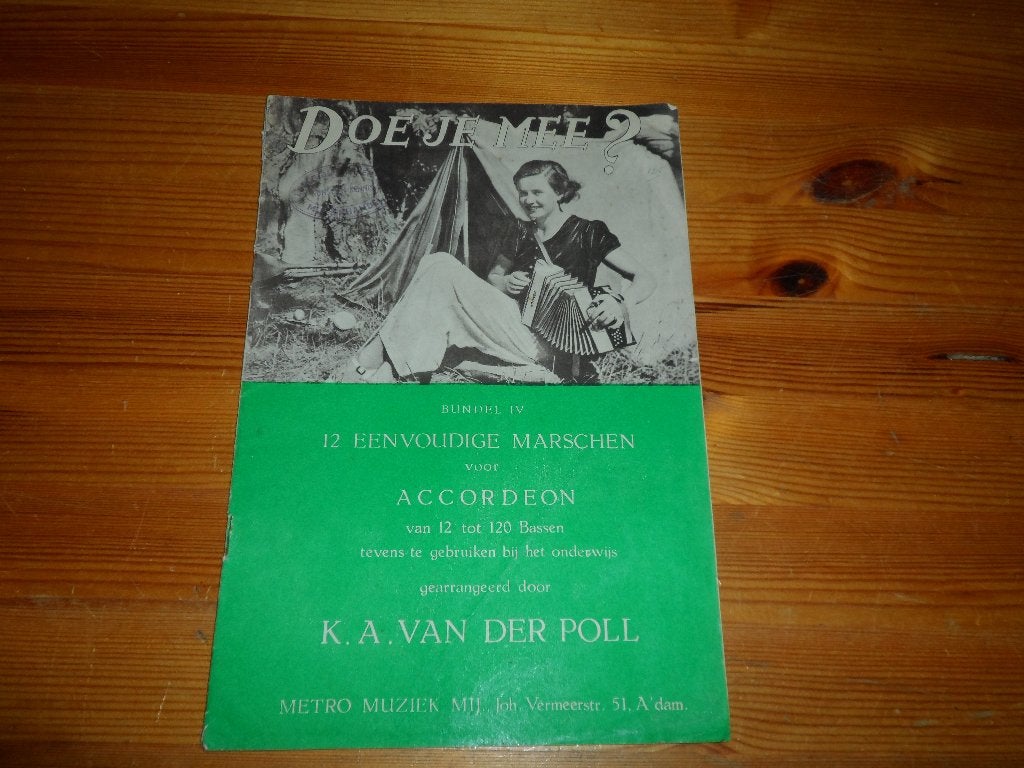 Doe je mee - k.a. Van der poll, Gebruikt, Ophalen of Verzenden, Accordeon, Artiest of Componist
