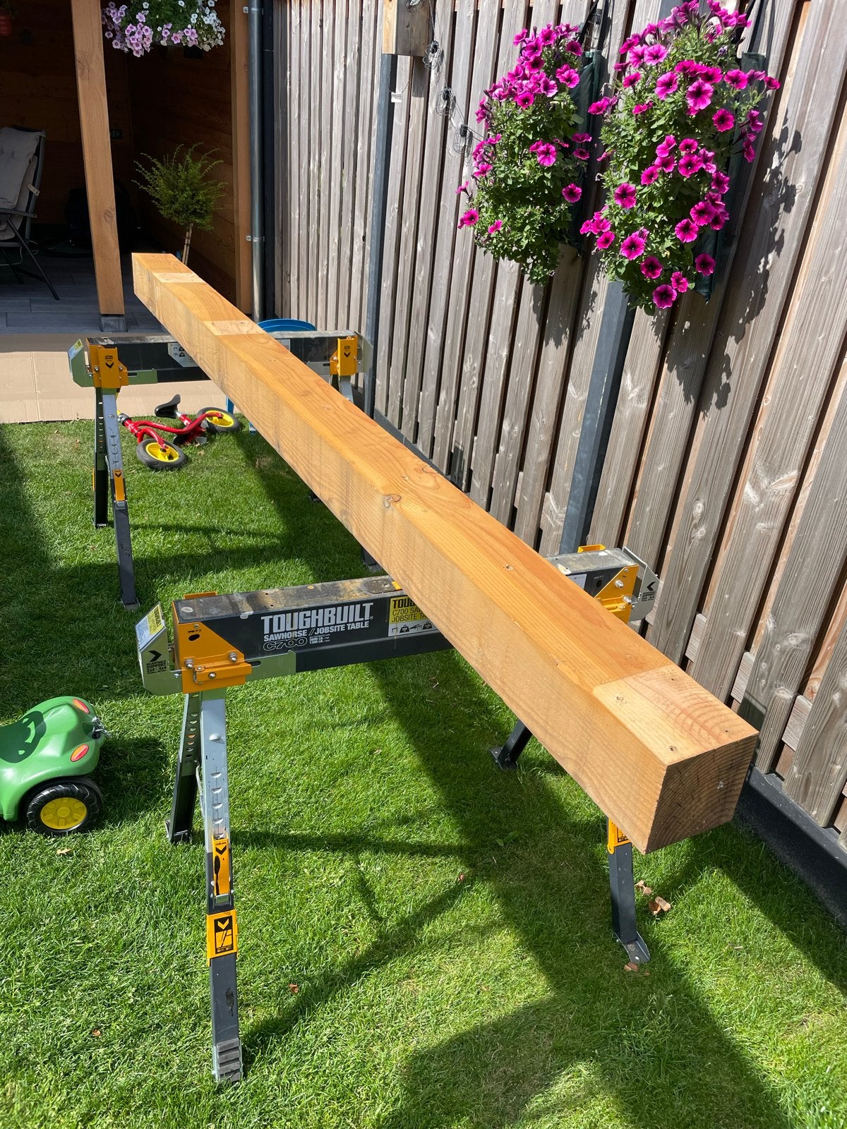 Dougglas balk 15x15, Doe-het-zelf en Verbouw, Hout en Planken, Ophalen, Gebruikt, Balk, Overige houtsoorten