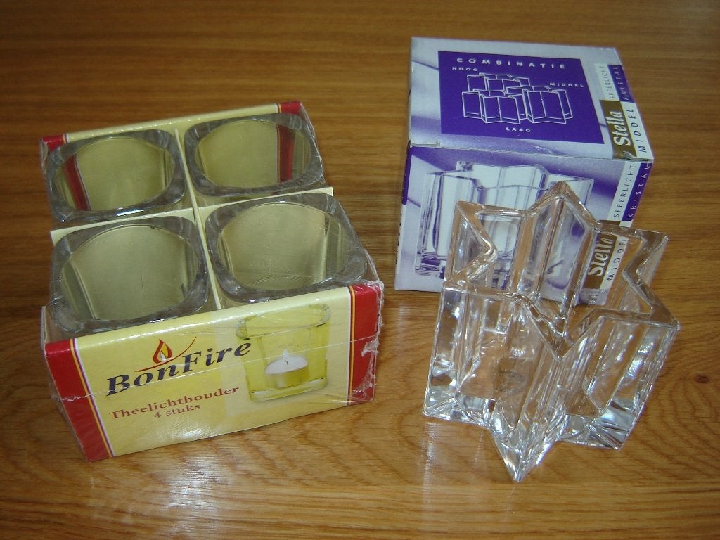 WAXINELICHTJE HOUDER NIEUW !!!!!, Ophalen of Verzenden, Nieuw, Glas, Waxinelichthouder