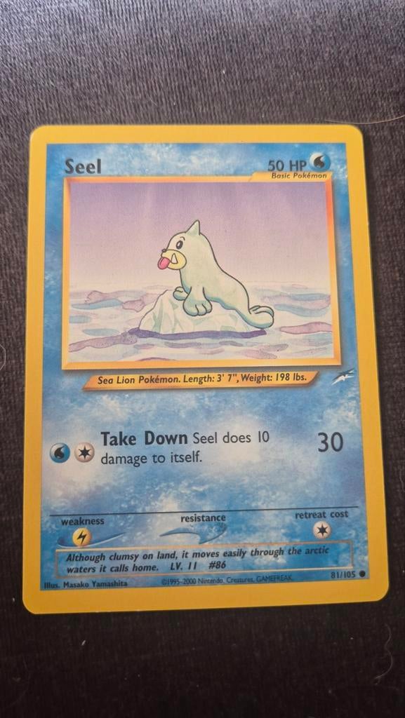 Pokémon Kaart Seel 81/105 - Neo Revelation, Ophalen of Verzenden, Gebruikt, Losse kaart