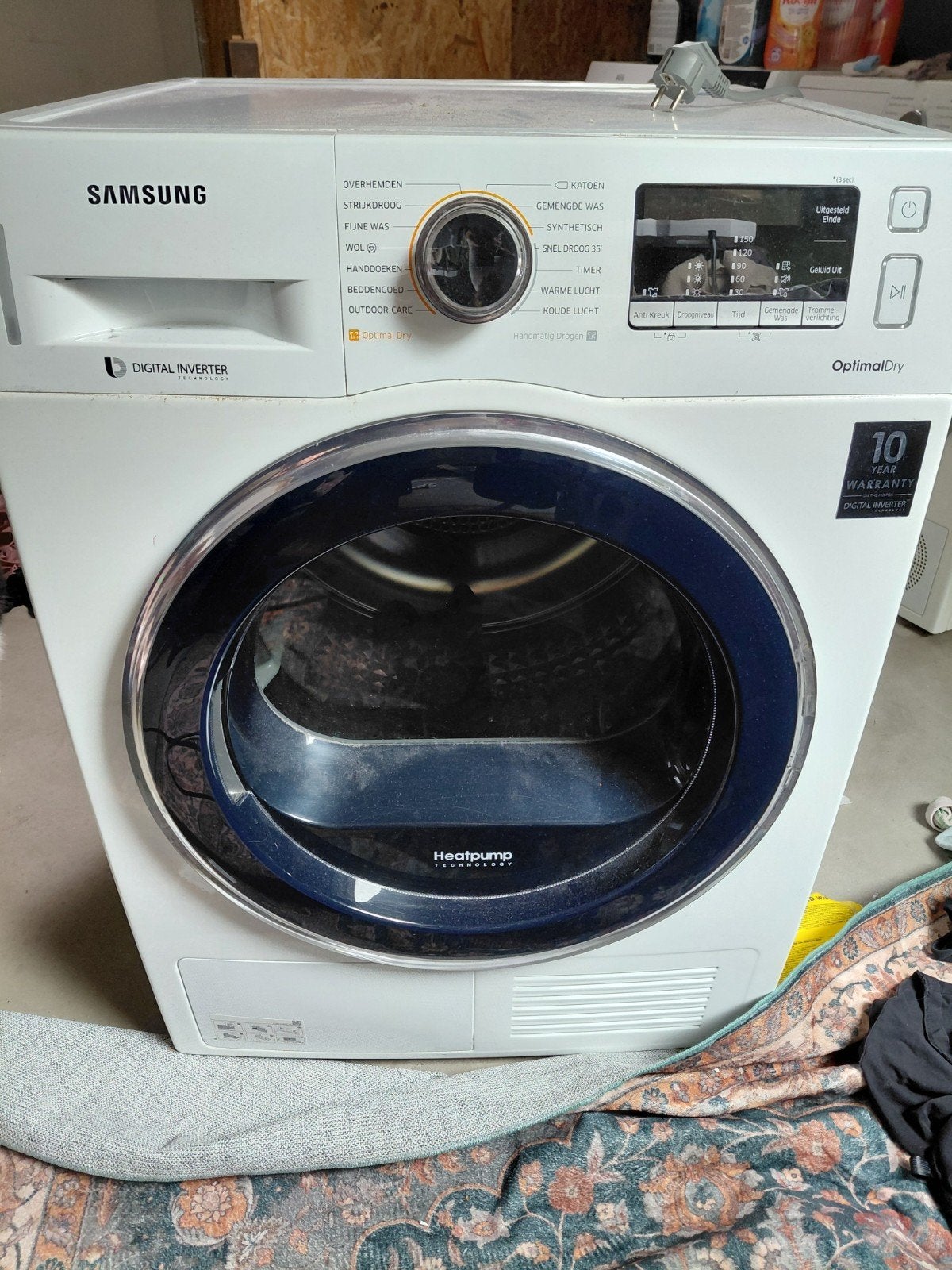 Samsung warmtepompdroger, Ophalen, 8 tot 10 kg, Niet werkend, 85 tot 90 cm