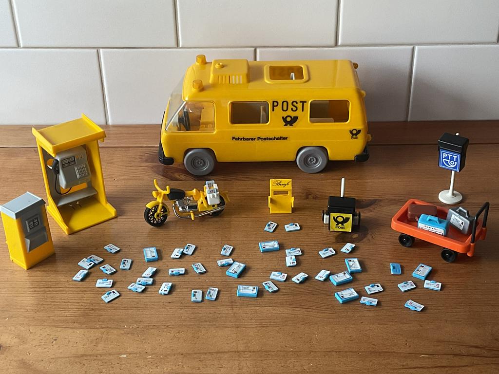 PLAYMOBIL UITGEBREIDE POSTKOERIERSBUS  📮 📚 SUPERSET !!, Ophalen of Verzenden, Gebruikt
