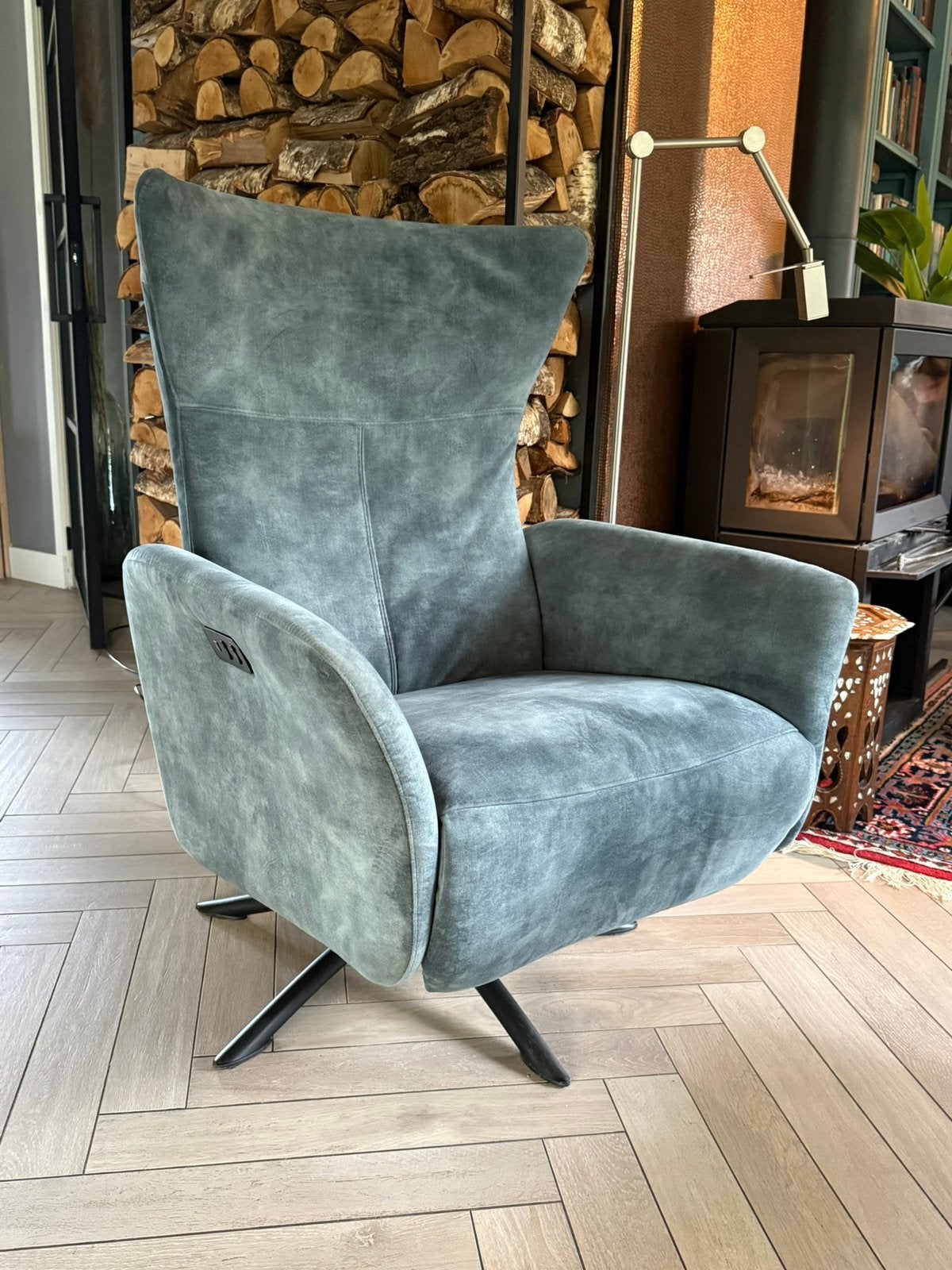 Prachige relaxfauteuil met accu, Huis en Inrichting, Fauteuils, ., 75 tot 100 cm, Ophalen of Verzenden, Zo goed als nieuw