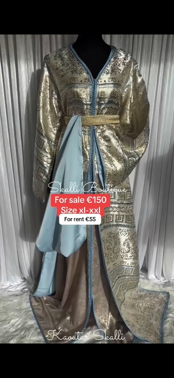 Takshita brons babyblauw, Kleding | Dames, Gelegenheidskleding, Ophalen of Verzenden, Zo goed als nieuw, Maat 46/48 (XL) of groter